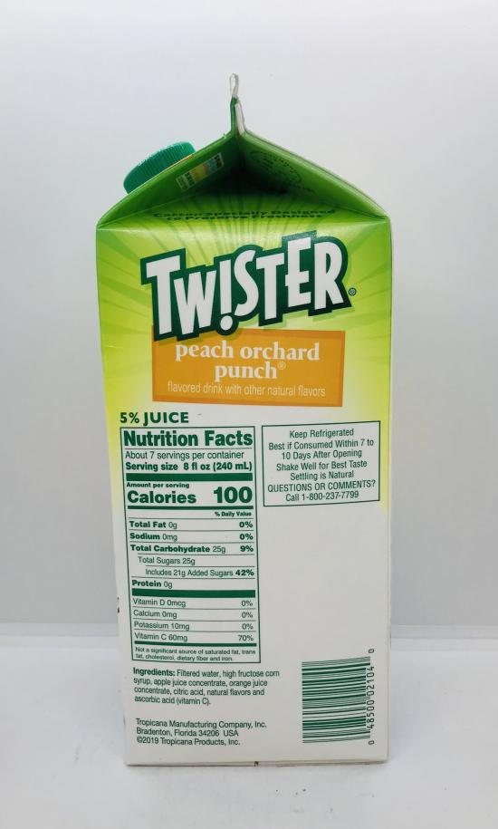 Twister peach orchard punch 1.75L