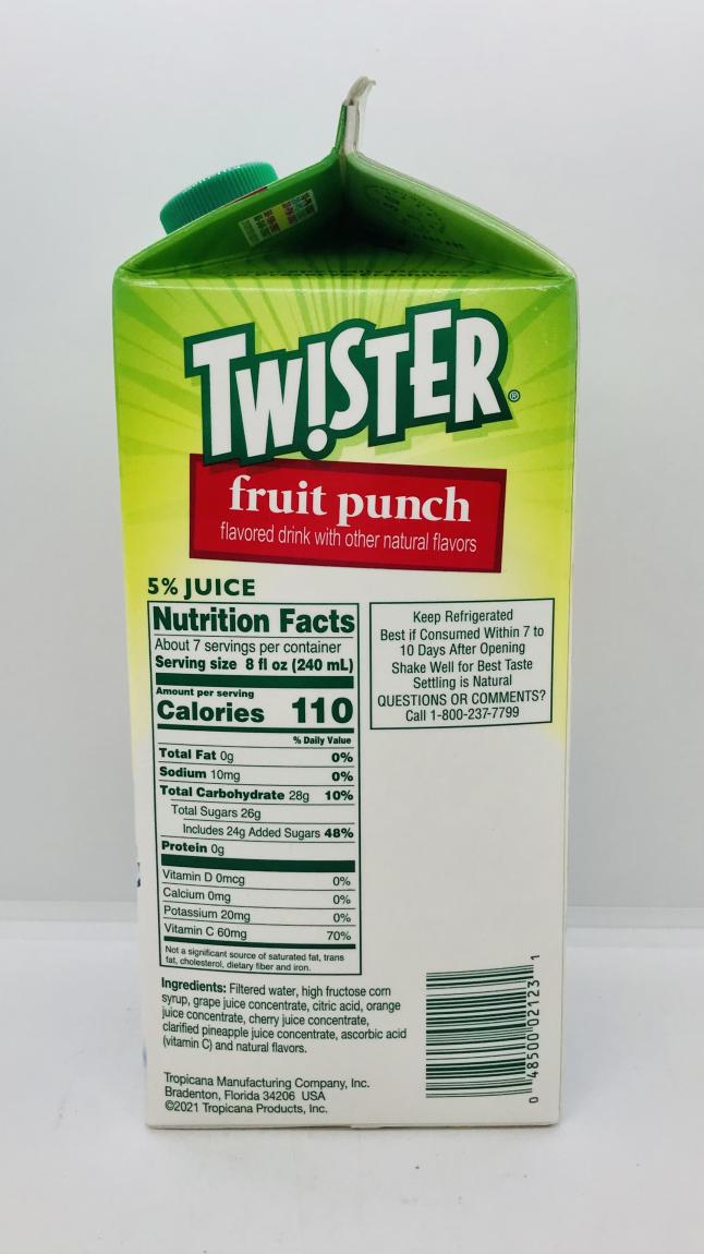 Twister fruit punch 1.75L