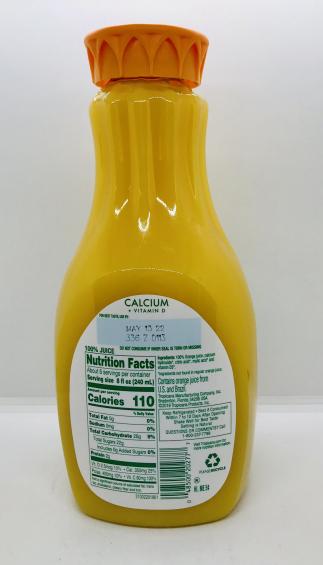 Tropicana No Pulp Calcium Vitamin D