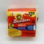 Borden Singles American cheese melts 302g.