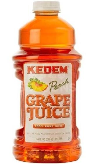 Kedem 100% Pure Kosher Peach Flavored Grape Juice 1.89 L