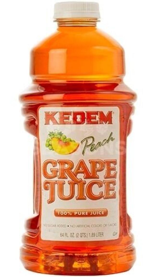 Kedem 100% Pure Kosher Peach Flavored Grape Juice 1.89 L