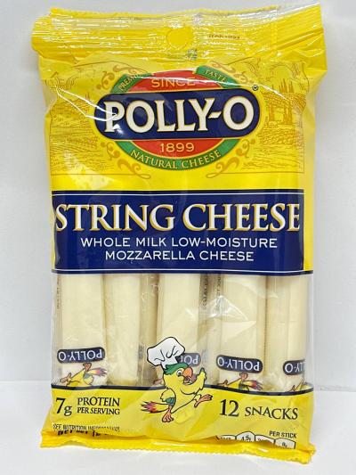 POLLY -O  String Cheese Low - Moisture Part - Skim Mozzarella Cheese 340g