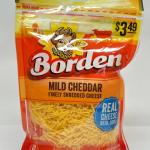 Borden Mild Cheddar Finely Shredded Cheese  226g