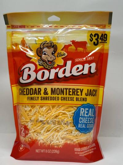 BORDEN Cheddar & Monterey Jack Cheese  226g