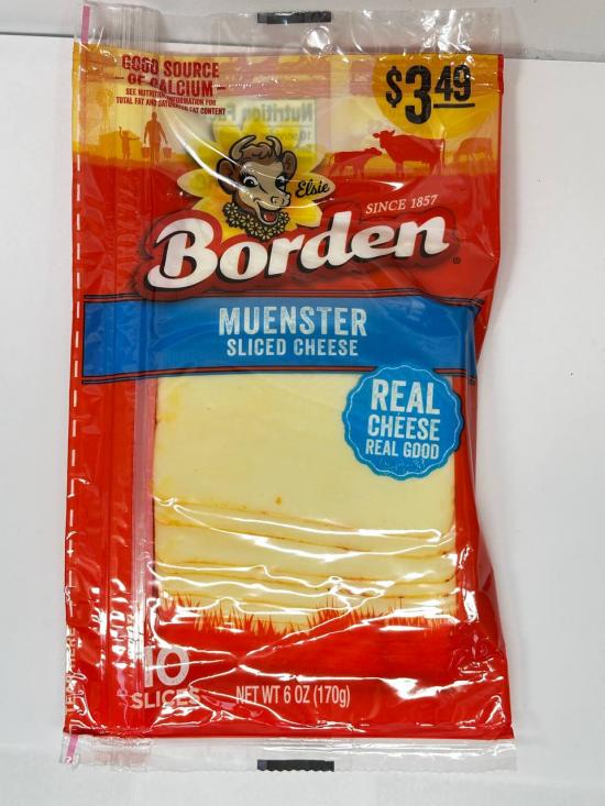 BORDEN Muenster Sliced Cheese  170g