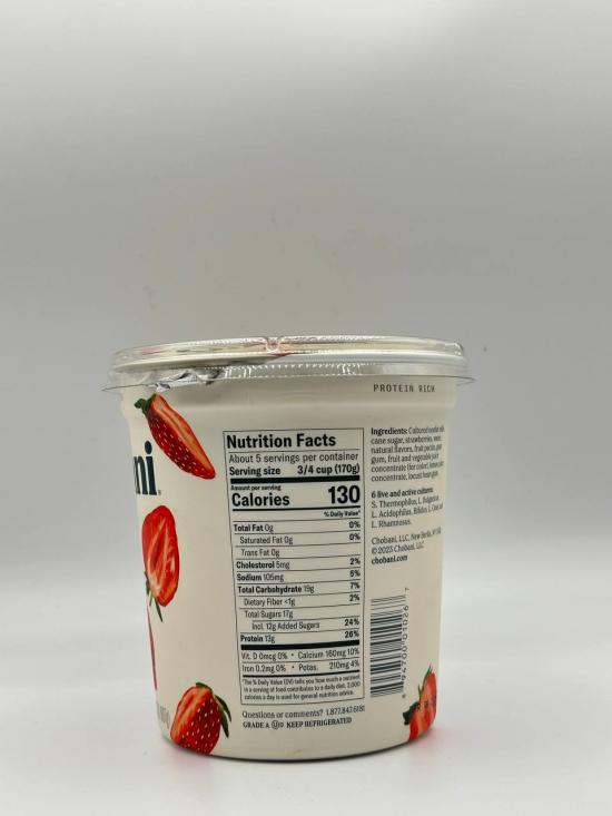 Chobani Greek Yogurt Strawberry 907g