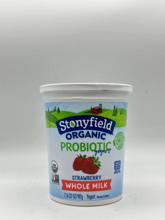 STONYFIELD Organic Yogurt Strawberry Whole Milk 907g