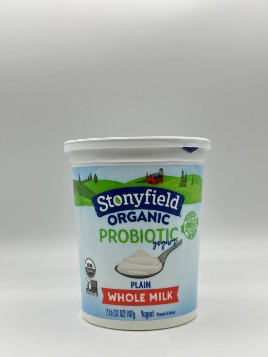 STONYFIELD Organic Probiotic Yogurt Whole Milk 907g