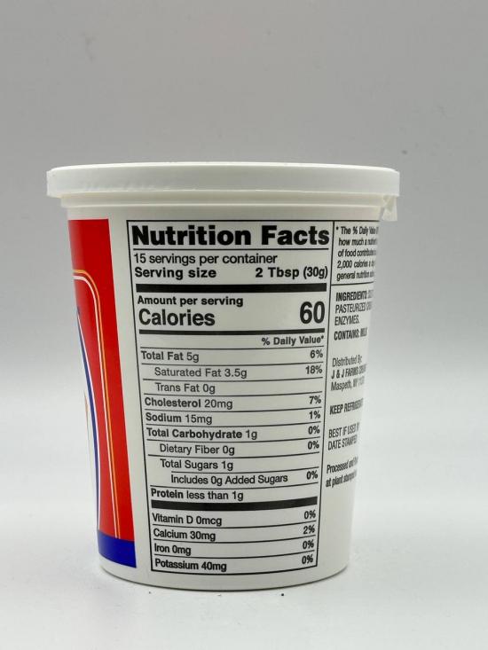 FARMS CREAMERY Sour Cream Grade A  453g