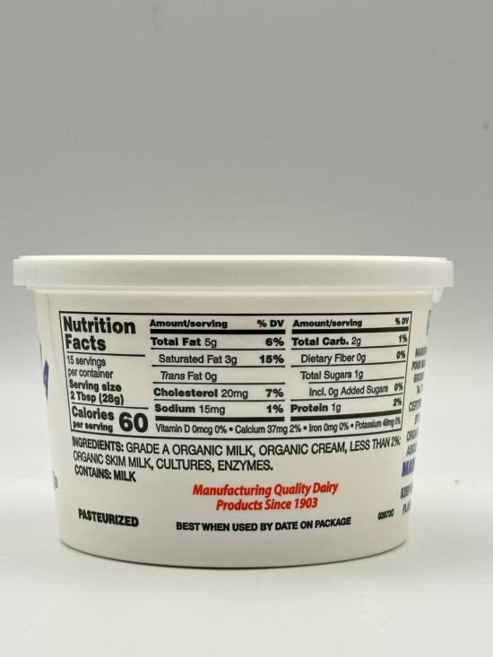 Sour Cream Organic Riga  425g