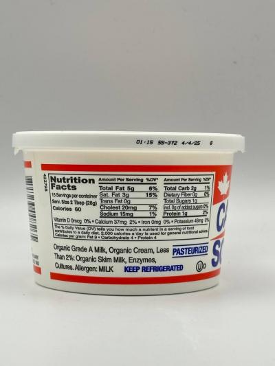 CANADIAN Style Organic Sour Cream 425g