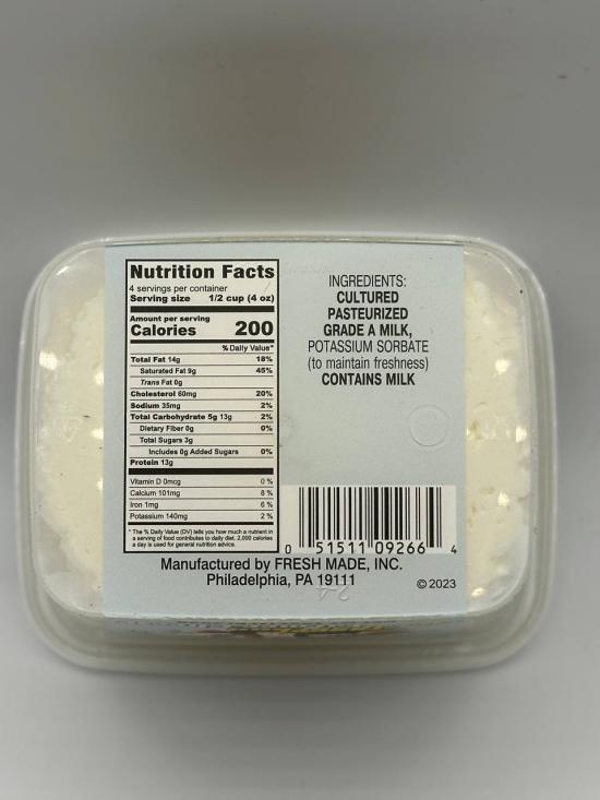 Fresh Made Amish Farms Milk Farmer Cheese 453g