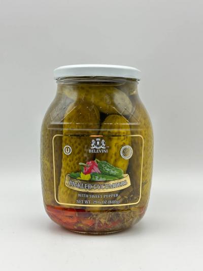 BELEVINI Pickled Cucumbers with Sweet Papper 840g