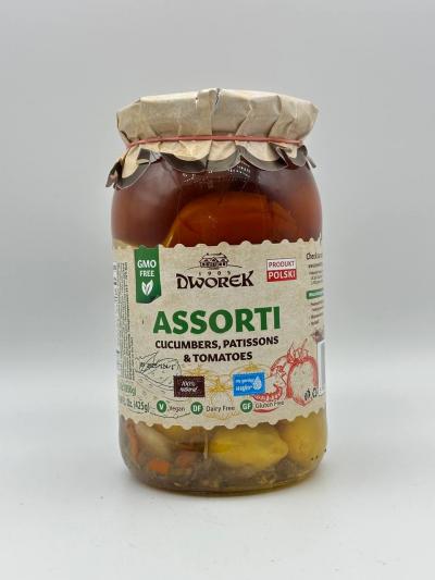 DWOREK Assorti Cucumber, Patissons & Tomatoes 850g