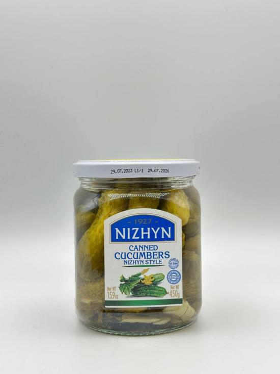 NIZHYN Canned Cucumbers 450g