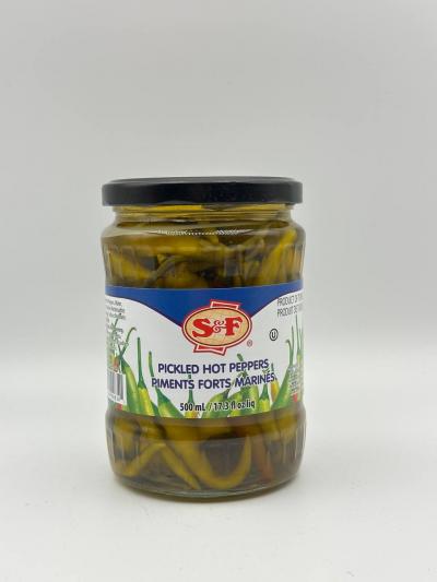 S&F Pickled Hot Peppers 500ml