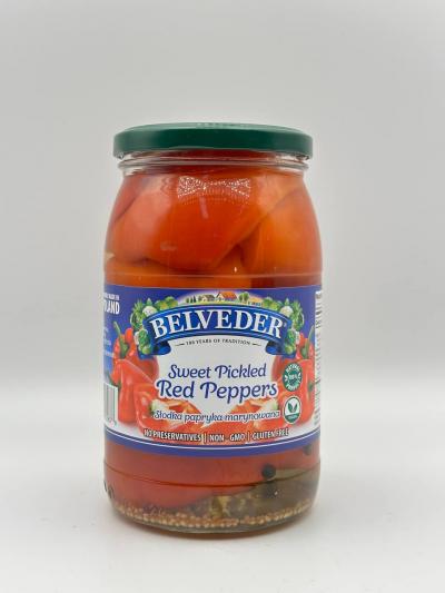 Belveder Sweet Pickled Red Peppers  900g.