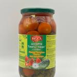 VKUSA Pickled Tomatoes Cherry and Cucumbers 970g