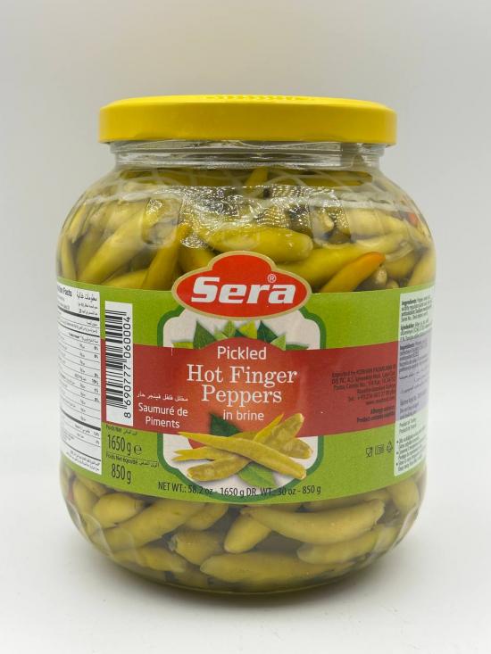 SERA Pickled Hot Finger Peppers in brine 1650g