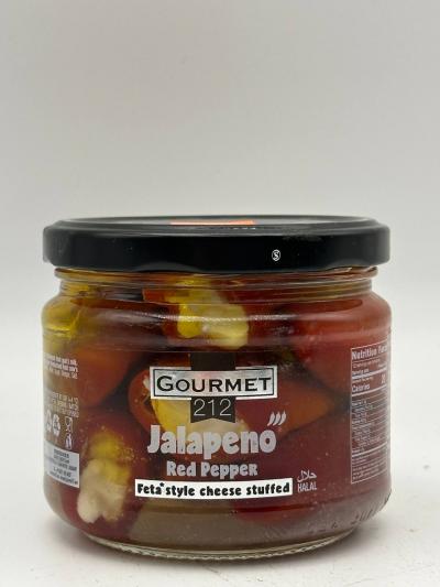 Gourmet Jalapeno Red pepper feta style cheese stuffed 300g