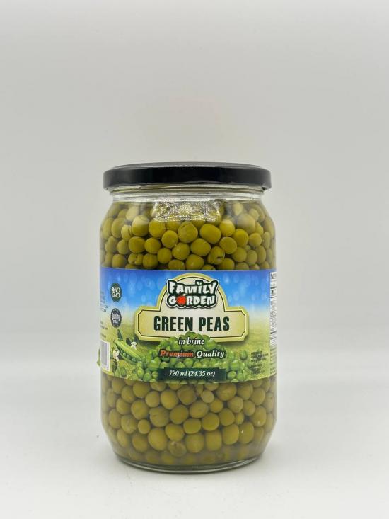 Family garden green peas in brine 720ml