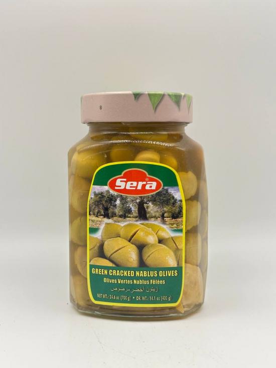 Sera green cracked nablus olives 700g