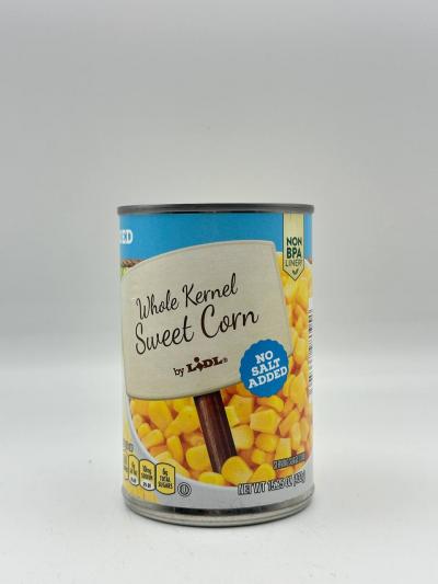 WHOLE KERNEL SWEET CORN no salt  by LiDL 432g