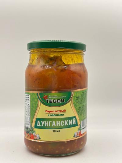 TEGEN Hot Peppers with Vegetables Duganskiy 720ml