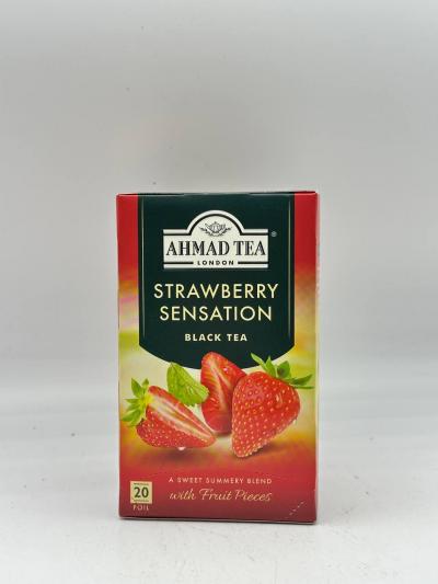 AHMAD TEA STRAWBERRY SENSATION BLACK TEA 40G