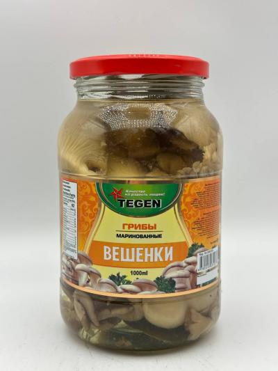 TEGEN MARINATED MUSHROOMS VESHENKI 1000ML