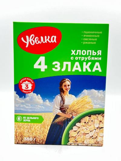 Uvelka 4 Grain Flakes 400g.