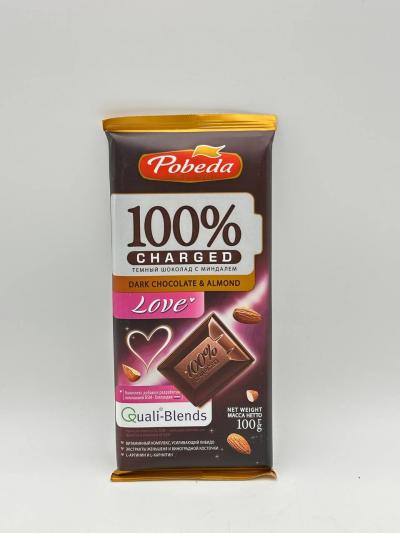 POBEDA DARK CHOCO & ALMOND 100G