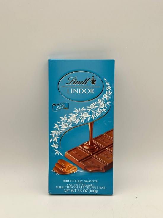 LINDT LINOR SALTED CARAMEL MILK CHOCO 100G