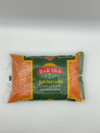 Baraka Split Red Lentil 908g