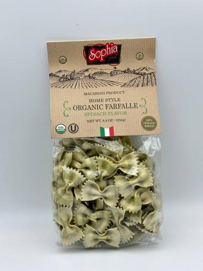 SOPHIA Organic Farfalle Spinach Flv 250g