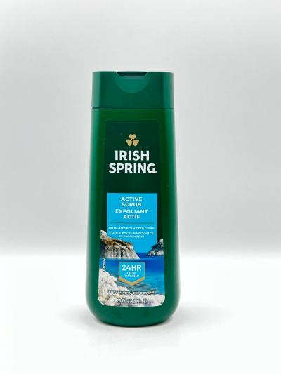 IRISH SPRING ACTIVE SCRUB EXFOLIANT ACTIF 24H  BODY WASH 591ML