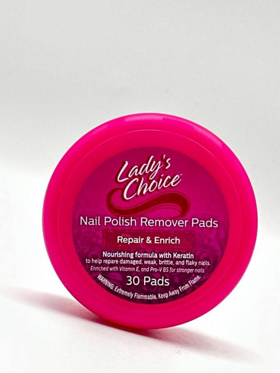 LADY'S CHOICE NAIL POLISH REMOVER PADS X30PC