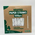 WRAPPED PAPER STRAWS 500PCS