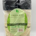 GREEN WISH DISPOSABLE CUPS & LIDS 24 PC