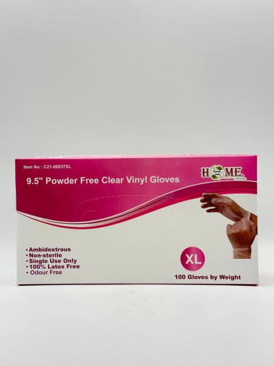 POWDER FREE CLEAR VINYL GLOVES XL 100glove