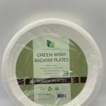 GREEN WISH BAGASSE PLATES 36PC