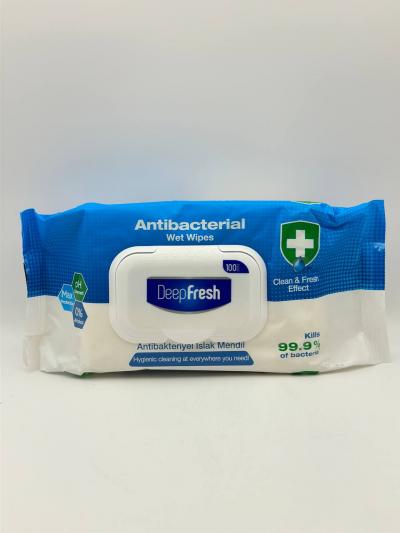 ANTIBACTERIAL WET WIPES DEEP FRESH 100PC