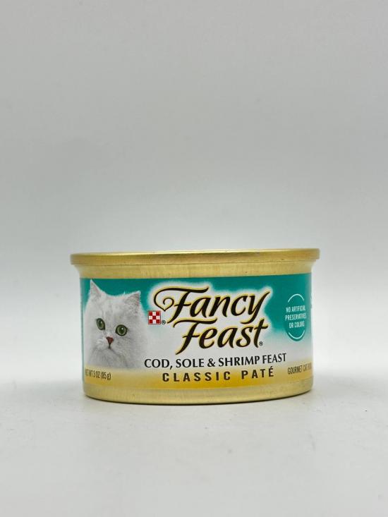 FANCY FEAST COD,SOLE & SHRIMP FEAST CLASSIC PATE 85G