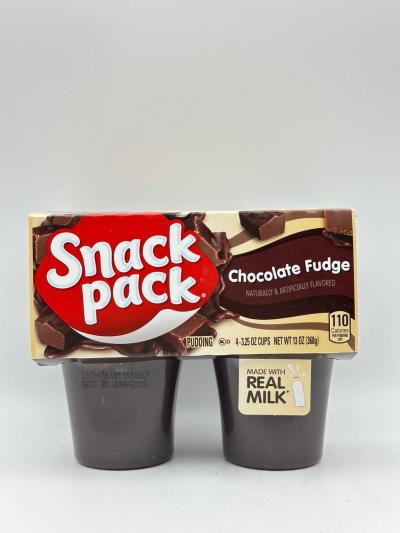 SNACK PACK CHOCOLATE FUDGE 368G