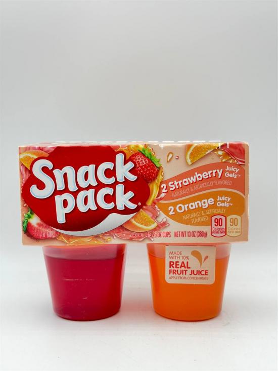 SNACK PACK 2 STRAWBERRY & 2 ORANGE 368G