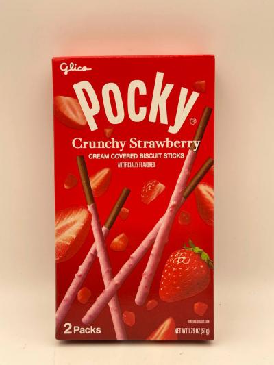 GLICA POCKY CRUNCHY STRAWBERRY 2 PACK 51G