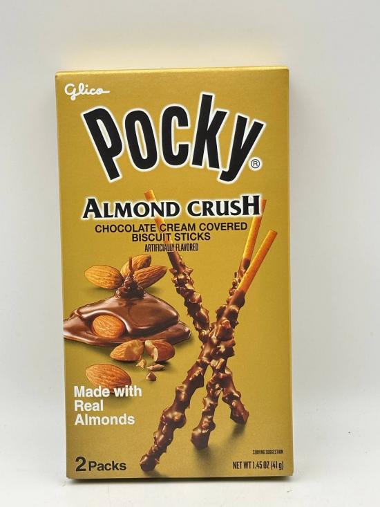 GLICA POCKY ALMOND CRUSH CHOCOLATE CREAM COVERED BISCUIT STICKS 41G