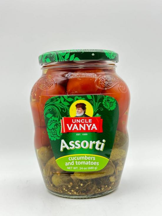 UNCLE VANYA ASSORTI Cucumbers and Tomatoes 680g