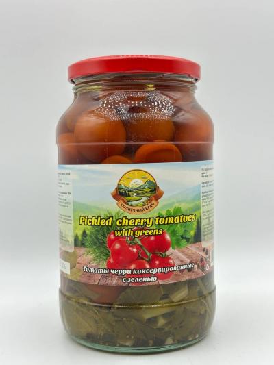 Pickled Cherry Tomatoes with Greens 1L